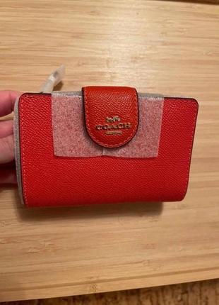 Кошелек coach medium zip wallet кожа оригинал кошелек3 фото