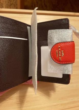 Гаманець coach medium zip wallet шкіра оригінал кошелек5 фото