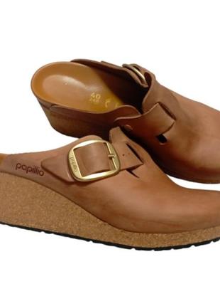 Birkenstock by papillio, кожаные шлепанцы, босоножки.