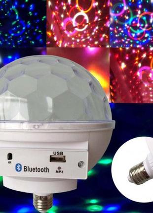 Диско-куля світломузика диско куля з цоколем music ball e278 фото