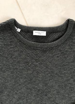 Пуловер чоловічий щільної в'язки стильний selected розмір l10 фото
