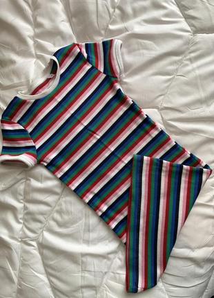 Платье в рубчик