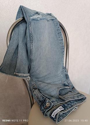 Рваные джинсы zara mom бойфренд 28m2 фото