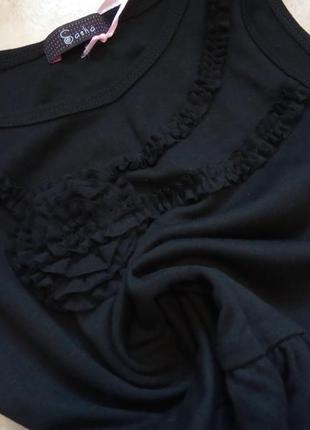 Маленькое черное платье сарафан для маленькой леди 128 р. плотный трикотаж качество супер5 фото