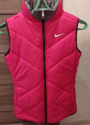 Жилетка безрукавка двусторонняя nike 12-14р. или на xs-s.5 фото