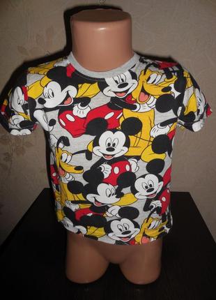 Яркая футболочка * primark* disney котончик, 2 года (92 см)