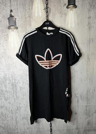 Крутая оригинальная женская длиная футболка ( платье) adidas rash love united размер 34