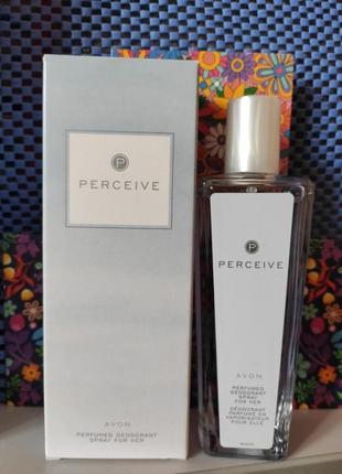 Парфюмированный спрей для тела perceive і rare pearls avon 75 мл2 фото