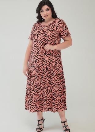 Легка літня сукня штапель великі розміри