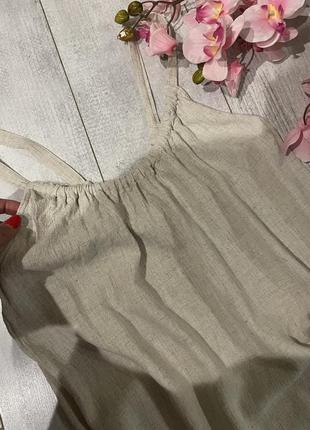 Льняной сарафан платье лен размер м вискоза2 фото