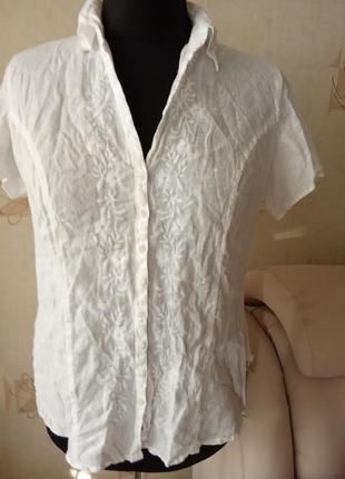 Натуральная рубашка, лен, вышивка