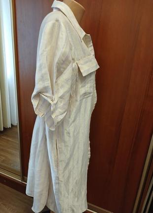 Сукня сорочка міді у смужку на м  с  платье рубашка миди5 фото