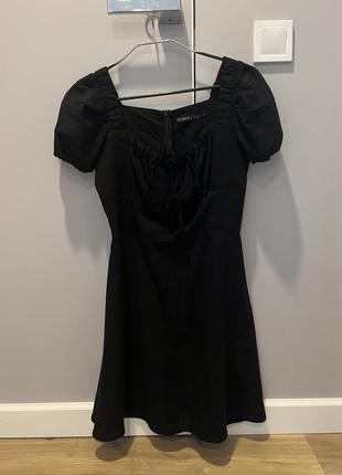 Черная мини-платье3 фото