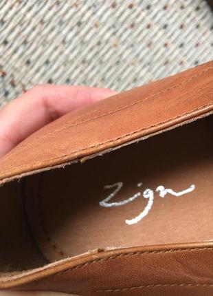 Стильные брендовые кожаные туфли zign6 фото
