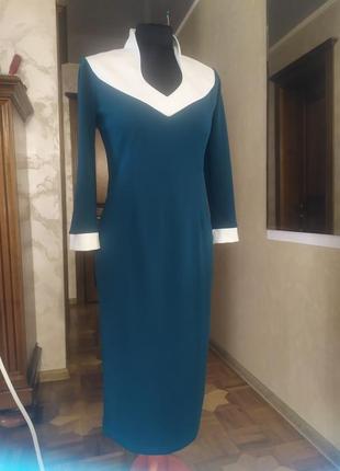 Новое прекрасное платье anastasimo бутылочного зеленого цвета1 фото
