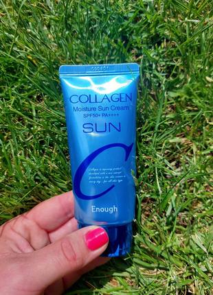 Колагеновий сонцезахисний крем enough collagen moisture sun cream spf 50 pa 50ml