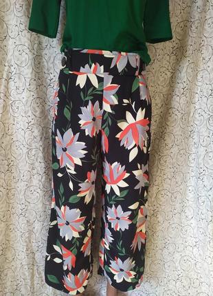 Кюлоти осінній квітковий принт