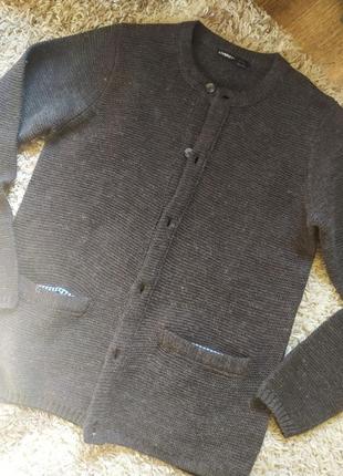Свитер джемпер пуловер на пуговички с карманами
