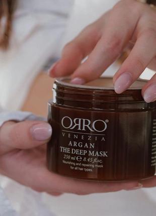 Маска глубокого действия с маслом  аргани orro venezia argan deep mask