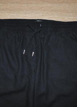 Черные льняные брюки чинос брюки papaya3 фото