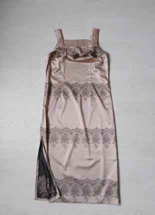 💓 скидка! дизайнерское платье-сарафан из стрейч-атласа👌1 фото