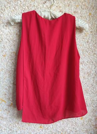 Красная блуза женская блузка летняя майка нарядная брендовая деловая zara2 фото
