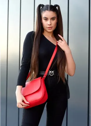 Жіноча сумка кросбоді sambag rose червона
