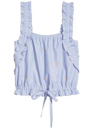 Блуза, топ с рюшами h&amp;m, р.38