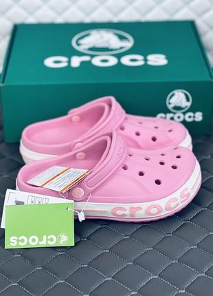 Crocs bayaband pink кроксы женские розовые крокс1 фото