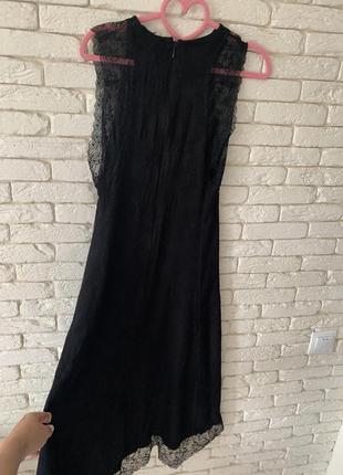 Платье миди mango черное вискоза размер s идеал9 фото