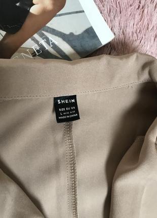 Стильный нюдовый пиджак жакет блейзер shein р.l или оверсайз новый4 фото