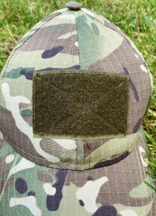 Тактическая кепка мультикам всу, бейсболка мультикам с шевроном, летняя армейская кепка регулируемая + подарок5 фото