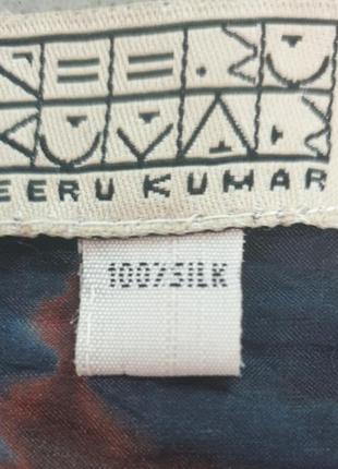 Neeru kumar дизайнерский шелковый шарф8 фото