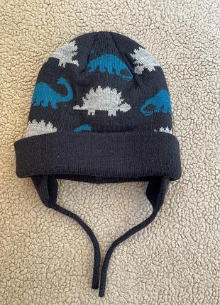 Теплая двойная шапка