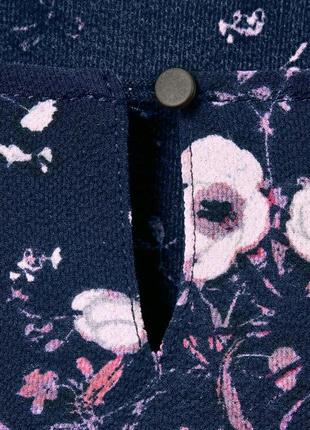 Яркая блуза с цветочным принтом из крепа tchibo германия6 фото