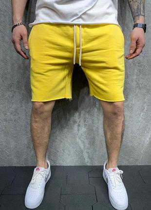 Качественные мужские шорты стильные с необработанным краем свободного кроя