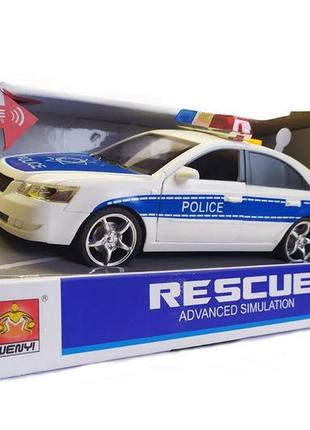 Машинка yi wu jiayu "полиция" белая, музыкальная (24 см) wy560a