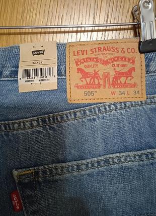 Джинси levi's men's 505 regular fit jeans. оригінал.  куплені в сша7 фото