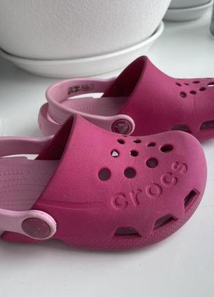 Розовые сабо crocs c8 для девочки t46 фото