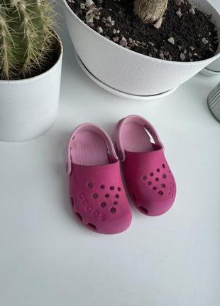 Розовые сабо crocs c8 для девочки t48 фото