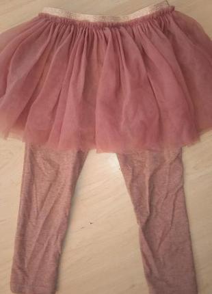 Лосинки с фатиновой юбкой на 2-3 годика.