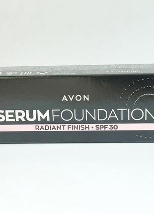 Тональна крем-сироватка для обличчя avon serum foundation spf 30 легкий загар, 30 мл2 фото