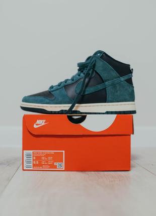 Кроссовки nike dunk hi retro prm "faded spruce"3 фото