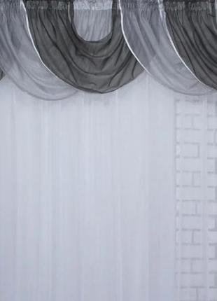 Ламбрекен 3 м "персия" серого цвета