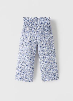 Кюлоты,летние брючки zara цветочный принт 11-12 лет6 фото