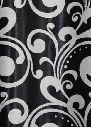 Штори (2шт. 1.5х2.7м) з тканини блекаут-софт. колір чорний з сірим8 фото