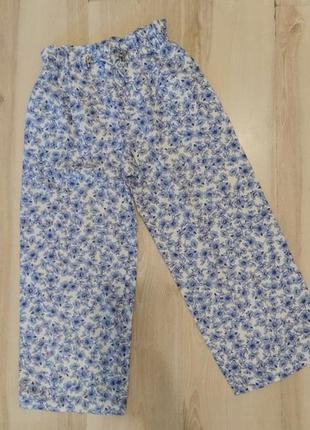 Кюлоты,летние брючки zara цветочный принт 11-12 лет2 фото