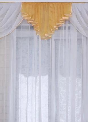 Ламбрекен на карниз 2метра, цвет янтарный