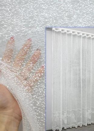 Тюль жакард для дитячої кімнати, колекція "розалія", туреччина. колір білий