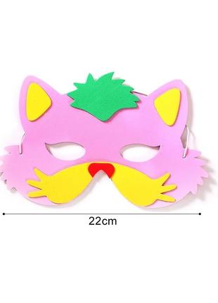 Дитяча маска кіт, розмір маски 22*13,5см
